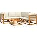 Set Di Divani Da Giardino 6 Pezzi Con Cuscini In Legno Di Acacia E Corda - Foto miniatura 1