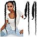 Extension Per Capelli Crochet Con Trecce Twist Nere (2 Pezzi) - Foto miniatura 1