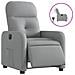 Poltrona Elettrica Reclinabile Grigio Chiaro in Tessuto - Foto miniatura 1