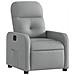 Poltrona Elettrica Reclinabile Grigio Chiaro in Tessuto - Foto miniatura 3