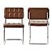Set Di 2 Sedie A Sbalzo In Similpelle Marrone Maria - Foto miniatura 10