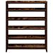 Scarpiera Rovere Fumo 80x25x100 cm in Legno Multistrato - Foto miniatura 4