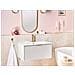 Mobiletto Con Lavabo Con Impugnatura Dorata Tilcara 80 Cm Bianco - Foto miniatura 1
