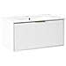 Mobiletto Con Lavabo Con Impugnatura Dorata Tilcara 80 Cm Bianco - Foto miniatura 2