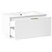 Mobiletto Con Lavabo Con Impugnatura Dorata Tilcara 80 Cm Bianco - Foto miniatura 3