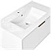 Mobiletto Con Lavabo Con Impugnatura Dorata Tilcara 80 Cm Bianco - Foto miniatura 6