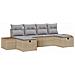 Set Divano da Giardino 6 pcs Beige 55 x 62 x 69 cm Poly Rattan - Foto miniatura 1