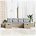 Set Divano da Giardino 6 pcs Beige 55 x 62 x 69 cm Poly Rattan - Foto miniatura 3