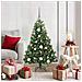 Albero di Natale artificiale con 150 LED Verde 120 cm PE e PVC - Foto miniatura 2