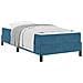 Letto a molle con materasso Blu Scuro 90 x 220 cm Tessuto - Foto miniatura 1