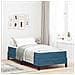 Letto a molle con materasso Blu Scuro 90 x 220 cm Tessuto - Foto miniatura 2