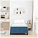 Letto a molle con materasso Blu Scuro 90 x 220 cm Tessuto - Foto miniatura 3