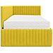 Struttura Letto Angolare con Materasso 2 pcs Giallo Velluto - Foto miniatura 8