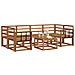 Set di divani da esterno 7 pcs Naturale - Foto miniatura 3