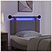 Testiera sospesa Con luce LED Grigio Scuro PU Antico - Foto miniatura 5
