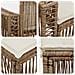 Set Divano da Giardino 12 pcs Beige e Bianco Crema polyrattan - Foto miniatura 6