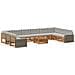 Set divani con cuscino 11 pcs Legno di Acacia Massello - Foto miniatura 1