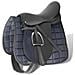 Set Sella Equitazione 17,5"" In Pelle Naturale Nera 18 Cm 5-in-1 - Foto miniatura 1