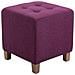 Poggiapiedi Divano Pharao - Sgabello Pouf Capitonné Imbottito in Tessuto I Sgabello Basso Salotto Piedini in Legno I Sgabello Quadrato da Sala 45x45 cm I Pouf Design Salotto Viola - Foto miniatura 1