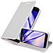 Custodia Compatibile Con Samsung Galaxy J3 2017 In Classy Argento - Coperchio Protettiva Con Chiusura Magnetica, Funzione Stand E Tasca Per Le Carte - Foto miniatura 4