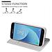 Custodia Compatibile Con Samsung Galaxy J3 2017 In Classy Argento - Coperchio Protettiva Con Chiusura Magnetica, Funzione Stand E Tasca Per Le Carte - Foto miniatura 8