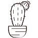 Timbro Di Legno - Cactus 6,2 X 4,4 Cm - Foto miniatura 1