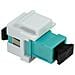 Giunto Fibra Lwl Sc Per Installazione Keystone Verde Acqua E Bianco - Foto miniatura 3