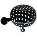 Campanello Da Bicicletta Ding Dong, Grande, Motivo: Pois, Nero (nero / bianco), 8 Cm - Foto miniatura 1