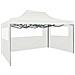 Tendone Per Feste Pieghevole Con 3 Pareti 3x4,5 M Bianco - Foto miniatura 1