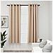 Tende Oscuranti Effetto Lino con Occhielli 2 pz Beige 140x175cm - Foto miniatura 1