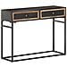 Tavolo Consolle 100x35x75 Cm In Legno Massello Di Mango - Foto miniatura 1