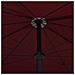 Ombrellone da Giardino con Palo 200x130 cm Rosso Bordò - Foto miniatura 2