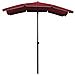 Ombrellone da Giardino con Palo 200x130 cm Rosso Bordò - Foto miniatura 3