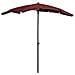 Ombrellone da Giardino con Palo 200x130 cm Rosso Bordò - Foto miniatura 1