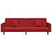 Divano Letto a 2 Posti con 2 Cuscini Rosso Vino in Velluto - Foto miniatura 5