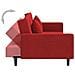 Divano Letto a 2 Posti con 2 Cuscini Rosso Vino in Velluto - Foto miniatura 7