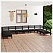 Set Divani Da Giardino 10 Pz Nero In Legno Massello Di Pino - Foto miniatura 1