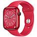 Watch Series 8 41mm Impermeabile 5ATM GPS 32GB WiFi / Bluetooth con Cassa in Alluminio e Cinturino Sport Rosso - Foto miniatura 1