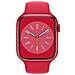 Watch Series 8 41mm Impermeabile 5ATM GPS 32GB WiFi / Bluetooth con Cassa in Alluminio e Cinturino Sport Rosso - Foto miniatura 2