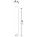 Applique Da Soffitto Lagos 60 Metallo Nero 600xø60 Mm Metallo - Foto miniatura 6