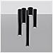 Applique Da Soffitto Lagos 60 Metallo Nero 600xø60 Mm Metallo - Foto miniatura 12