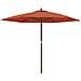 Ombrellone Da Giardino Con Palo In Legno Terracotta 299x240 Cm - Foto miniatura 2