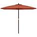 Ombrellone Da Giardino Con Palo In Legno Terracotta 299x240 Cm - Foto miniatura 3