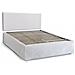 Letto Matrimoniale Clementina, Set Testata In Ecopelle Con Rete Ortopedica E Mantovana, 100% Made In Italy, Adatta A Materasso Da Cm 160x190, Bianco - Foto miniatura 2