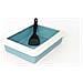 Lettiera Toilette Per Gatti Rettangolare 44x34x11cm Con Paletta Mod 700092 Azzurro - Foto miniatura 1