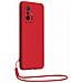 Cover Per Xiaomi 11t / 11t Pro Silicone Con Cordino Da Polso Abbinato, Rosso - Foto miniatura 1