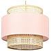 Lampadario Yumuri Rattan Rosa Pesca - Foto miniatura 6