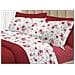 Completo Lenzuola Letto 100% Cotone Made Italy 3027 Disegno Sanderson Singolo Rosso - Foto miniatura 1