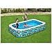 Piscina Gonfiabile Family Rettangolare Decoro Fiori 54121 - Foto miniatura 3