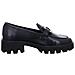 Oxford Loafers Mocassino Pelle Scarpe Donna Nero Eu 37, 12-21703-01 - Foto miniatura 2
